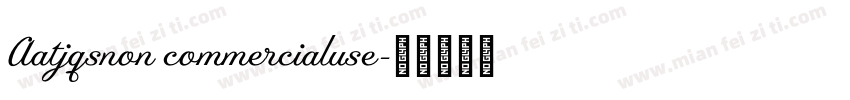 Aatjqsnon commercialuse字体转换